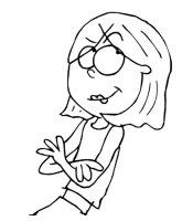 A coloring page of lizzy mcguire